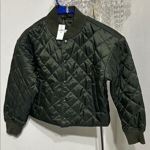 GAP Kids Dark Green Quilted Puffer Jacket